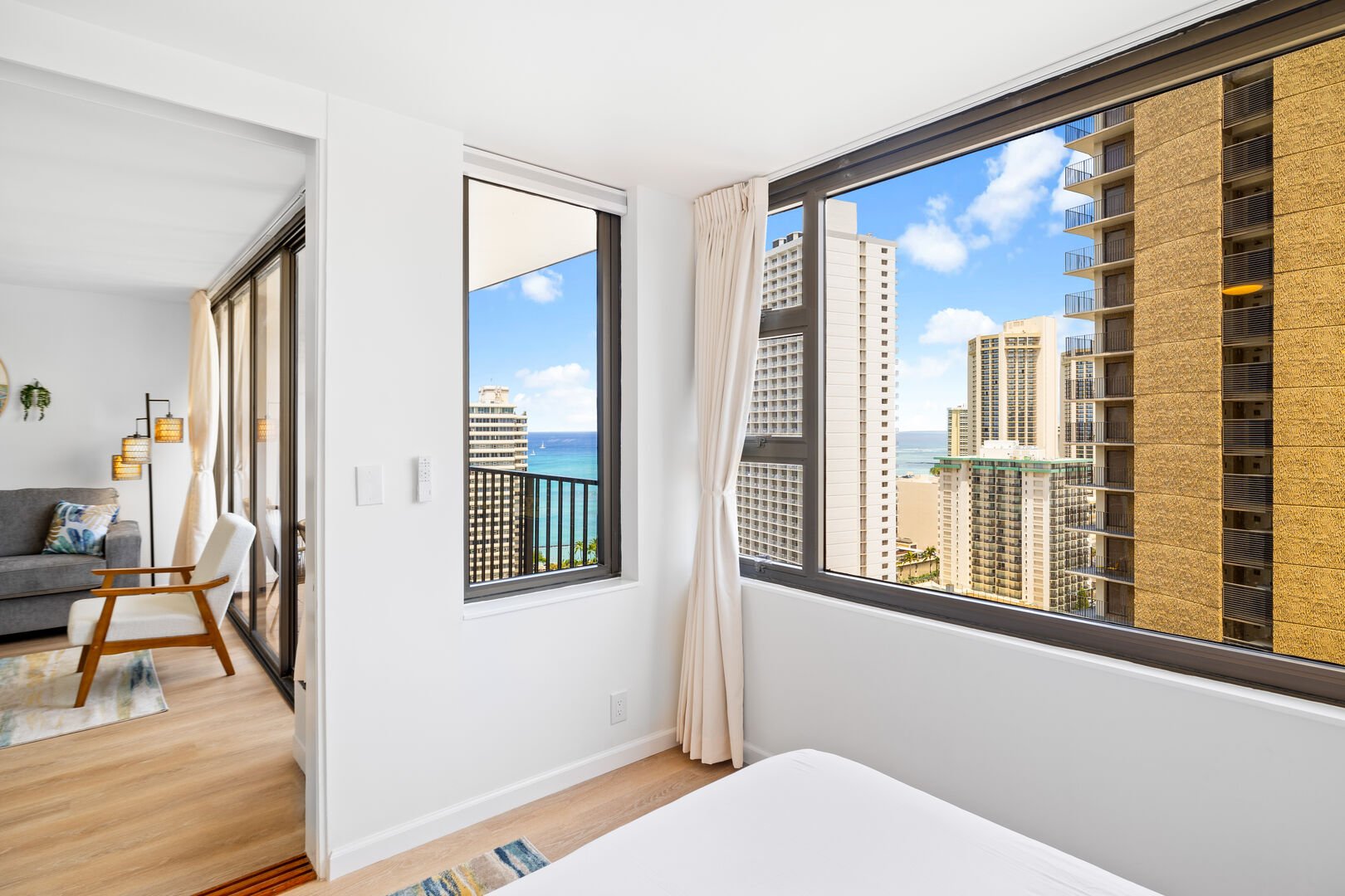 Look at that stunning ocean views from the bedroom!