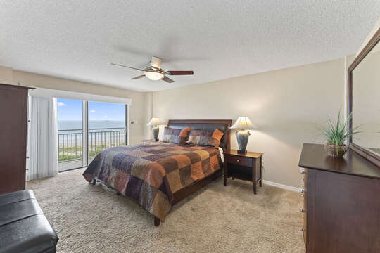 Master bedroom with direct oceanfront views!