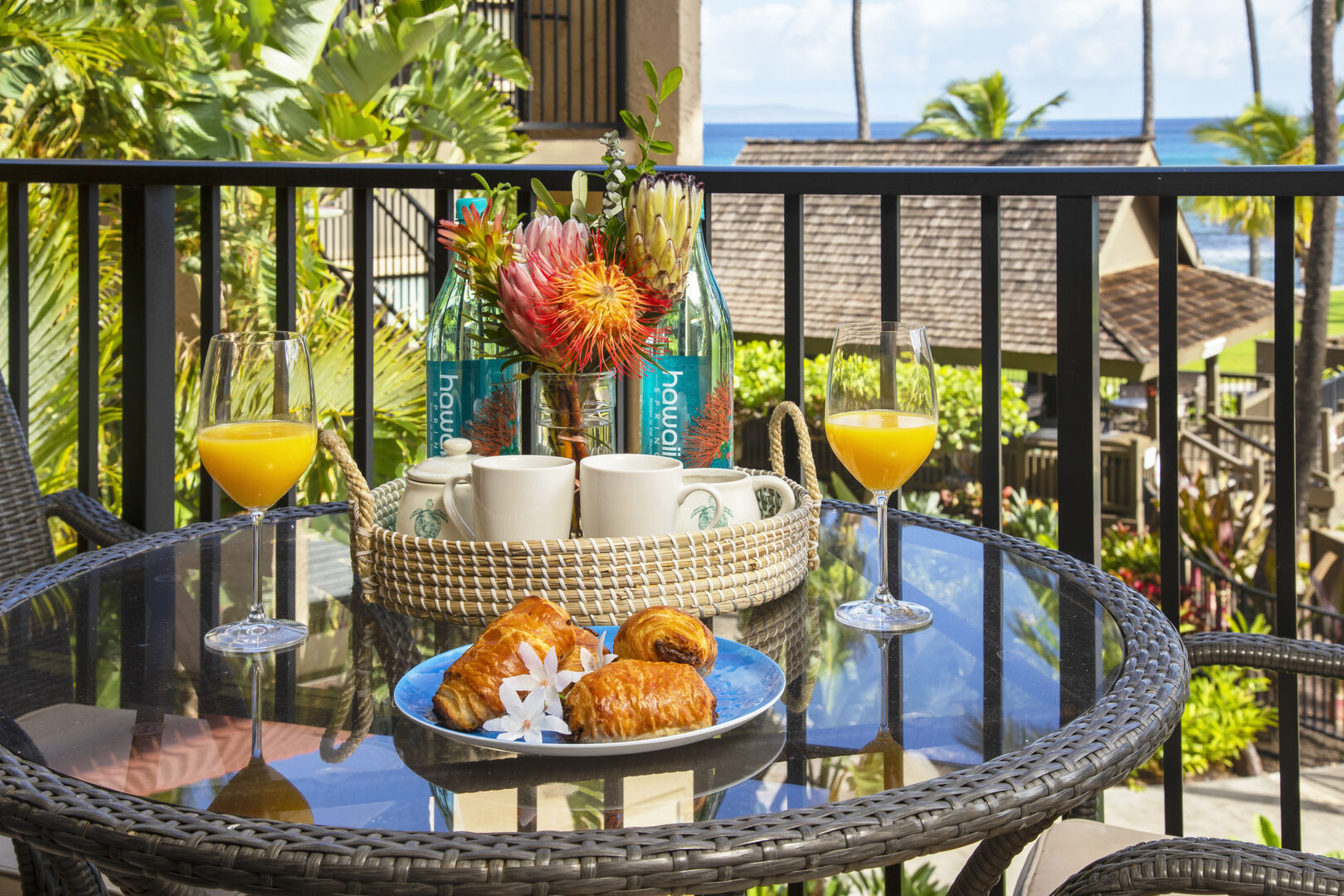 Enjoy your morning coffee or evening cocktails from your balcony!