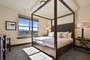 Downstairs Master Bedroom with custom king bedframe