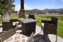 Outdoor gas fireplace table to relax and enjoy the beautiful scenery