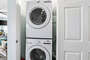 Full size washer and dryer for guests' convenience