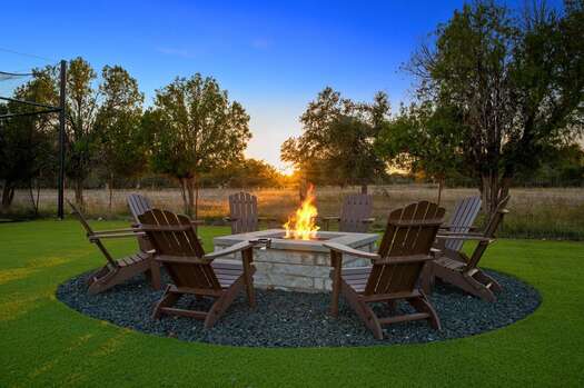 Relax around the fire pit on the cooler days