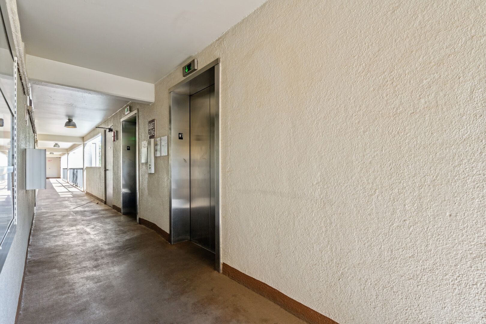 Elevator to the 5th floor.