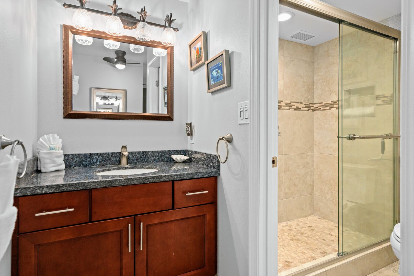 Walk-in shower.