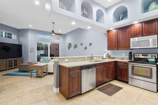 Step into your cooking comfort zone – this kitchen is thoughtfully designed to provide a comfortable and efficient space for all your culinary endeavors.