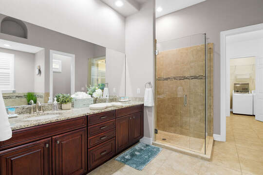 Master Bathroom with shower and seperate bathtub