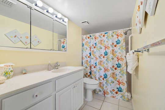 Colorful Guest Bathroom!