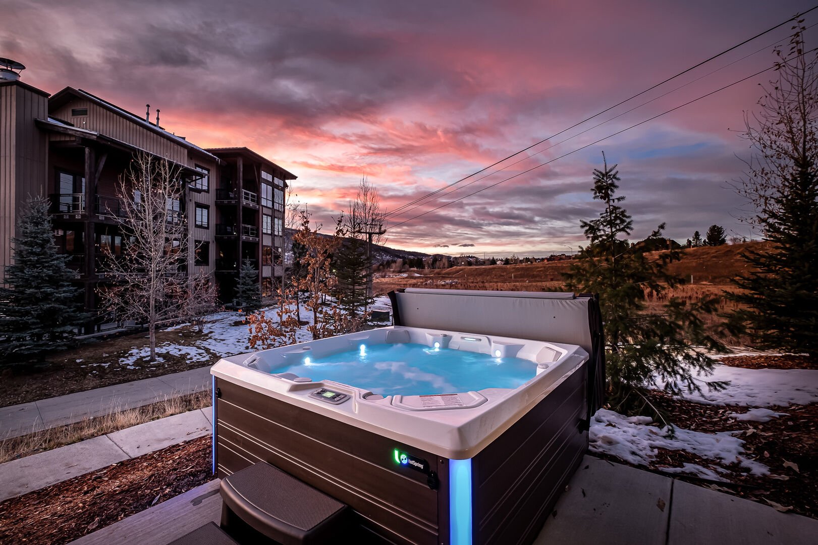 Star gaze at night in your own private hot tub.