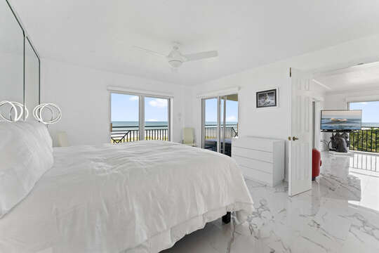 Master bedroom with ocean views.