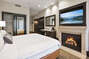 Master king bedroom #1 with Fireplace and TV
