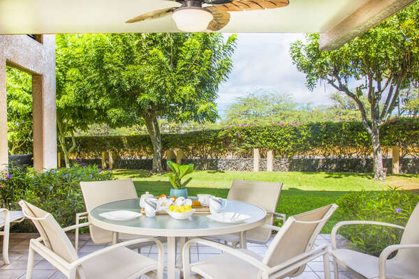 Enjoy your morning coffee on your own private lanai!