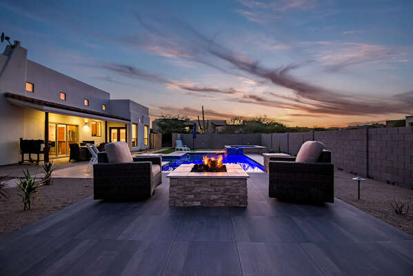 Enjoy a fire and the Desert Sunset!