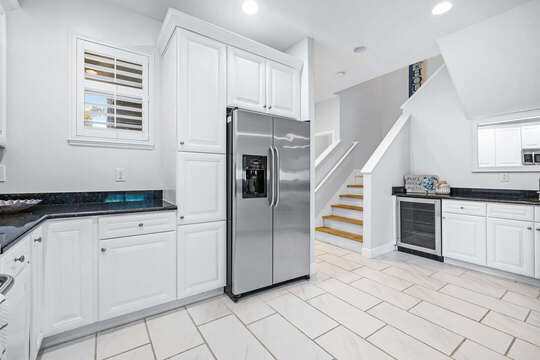 Kitchen with stainless steel appliances!