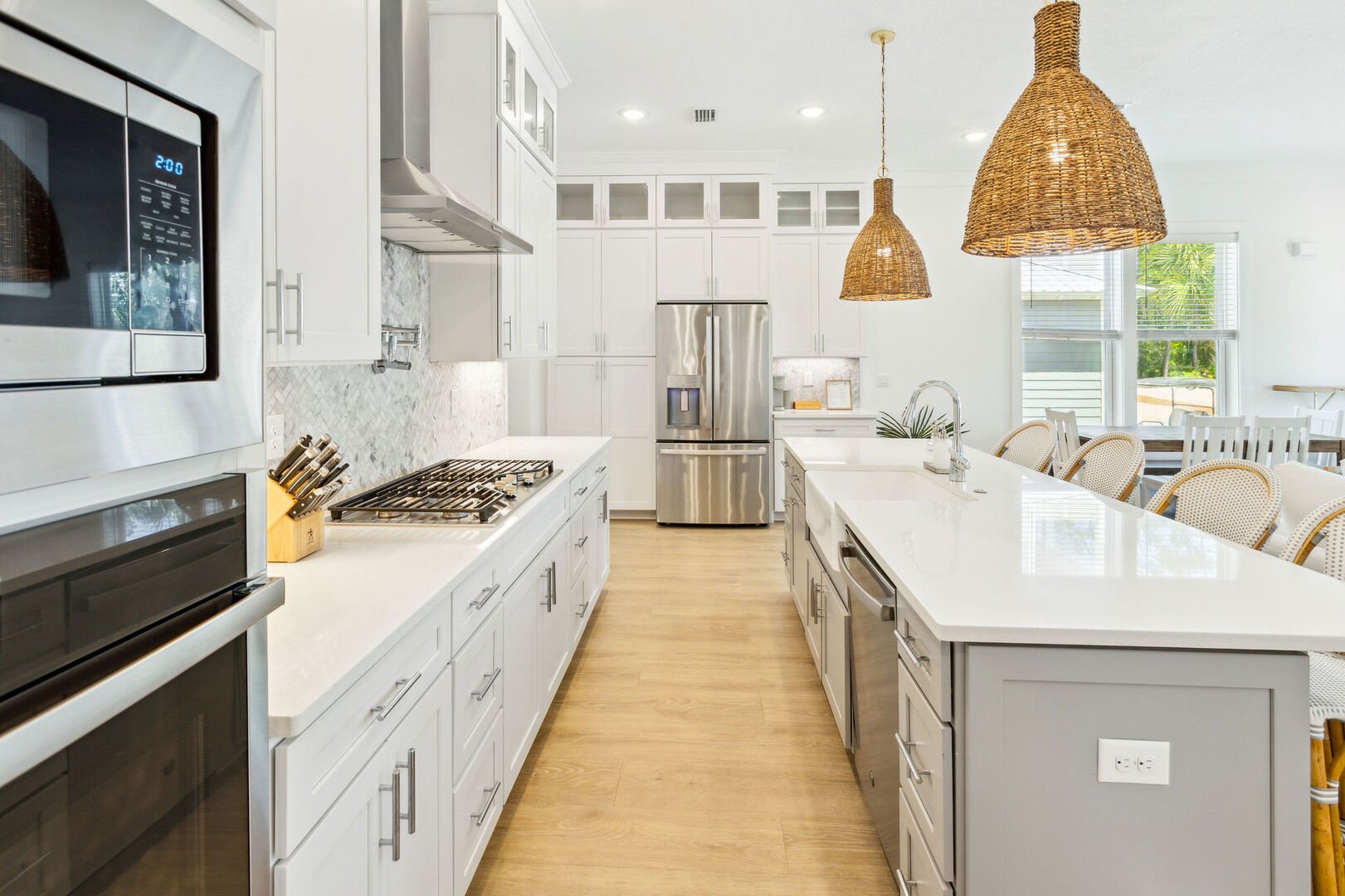 Gourmet kitchen is perfect for cooking meals or bringing in a private chef!