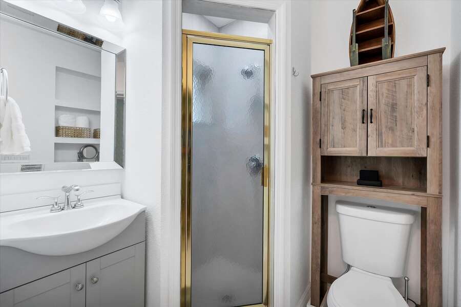 Attached bathroom with laundry room included