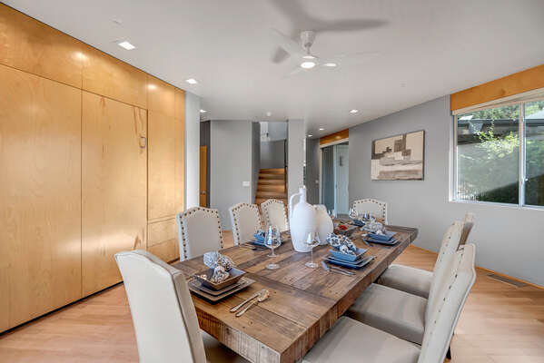 Separate Dining Area with Seating for Eight