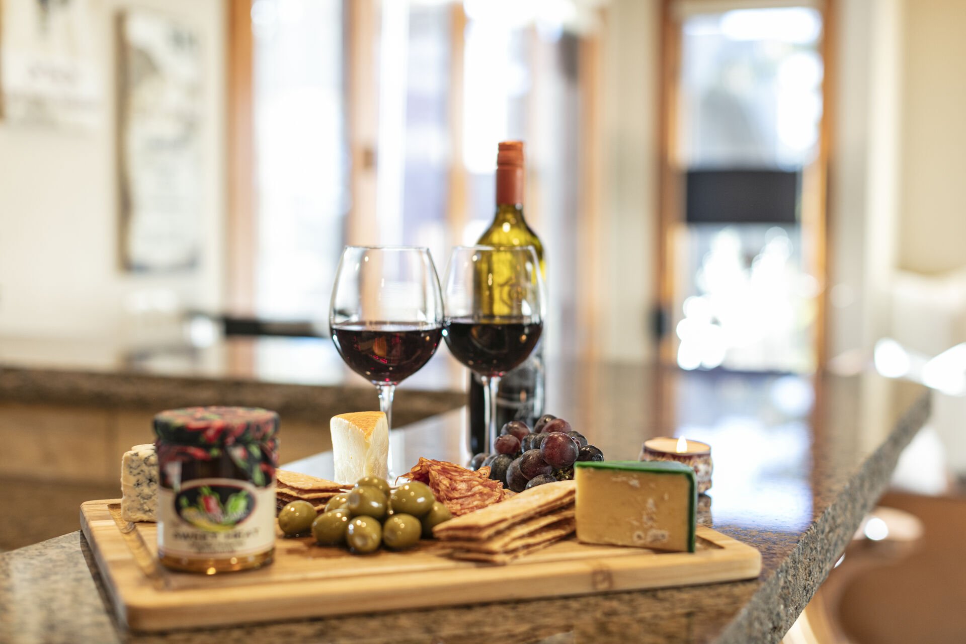 Entertain with wine and cheese at the end of the day!