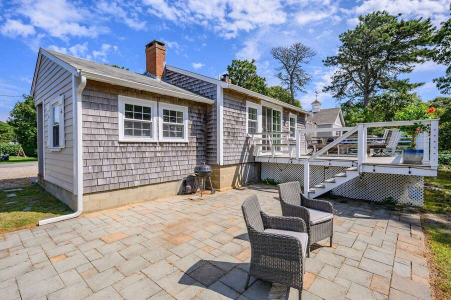 Lower patio area - 135 Pine Knoll Avenue Chatham Cape Cod - Sarah-N-Dipity - NEVR