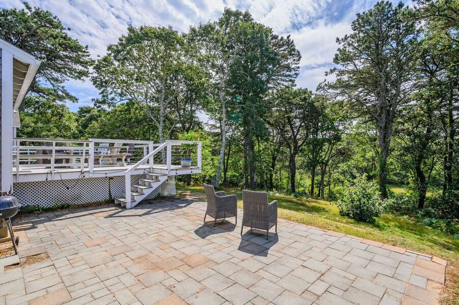 Patio overlooking the marsh- 135 Pine Knoll Avenue Chatham Cape Cod - Sarah-N-Dipity - NEVR