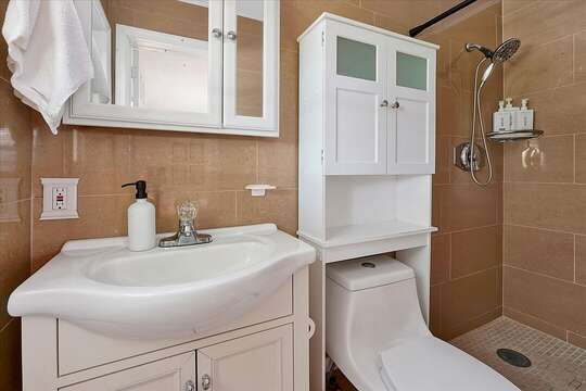 Refresh and rejuvenate in our stylish bathroom, complete with all the essentials for a comfortable stay.