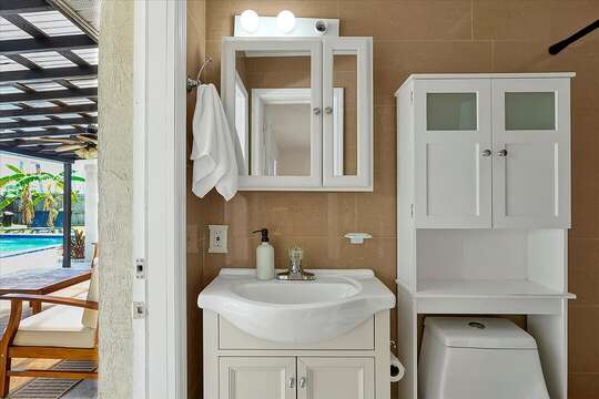 Refresh and rejuvenate in our stylish bathroom, complete with all the essentials for a comfortable stay.