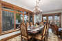 Dining room table seats 8 comfortably