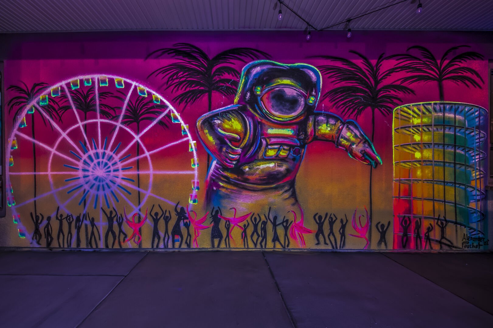 Enjoy the artwork day and night with the black light bringing this painting to life!