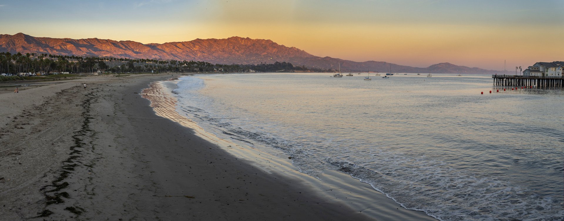 This is Santa Barbara east beach or Pirate bay as we locals like to call it.