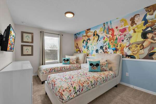 Two Twins Bedroom 4 Upstairs
Disney Cartoon Theme