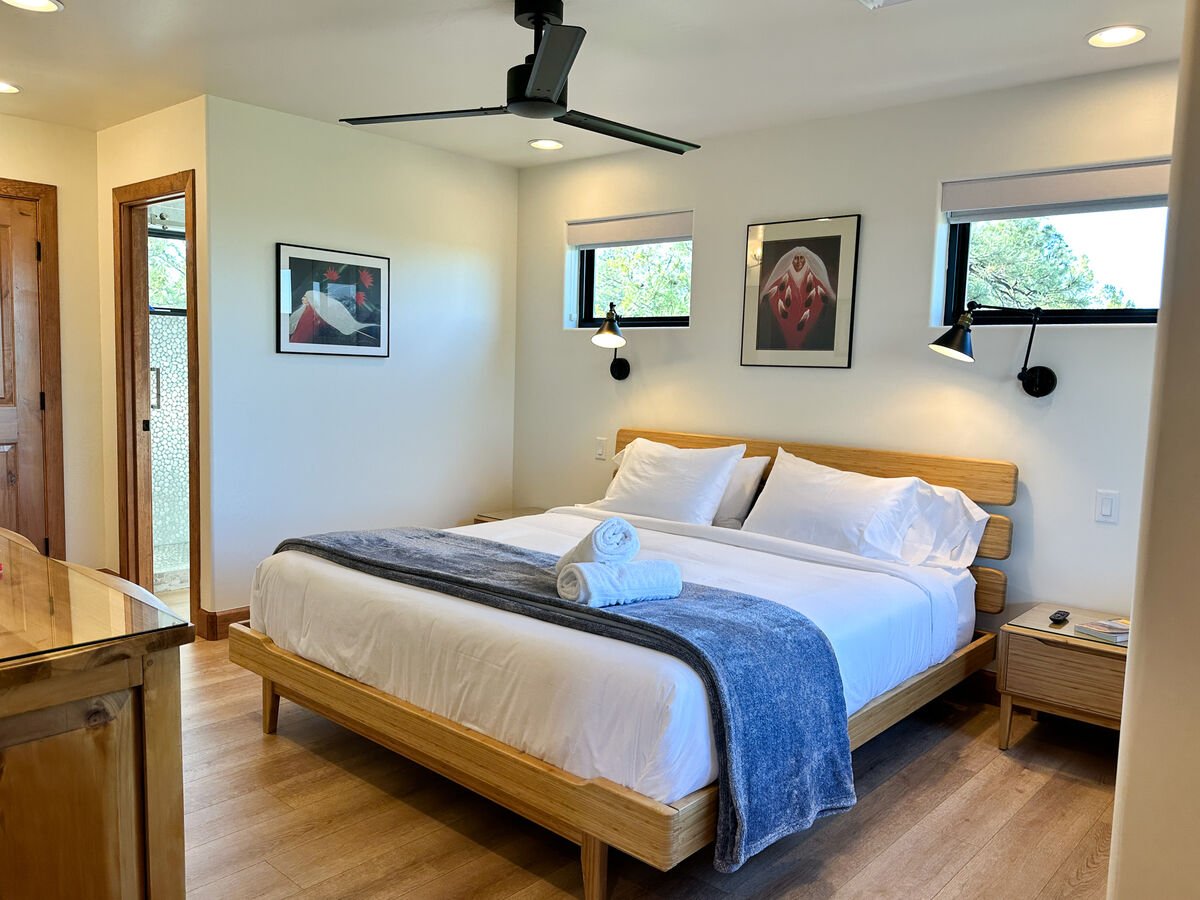 The main bedroom offers king-size comfort