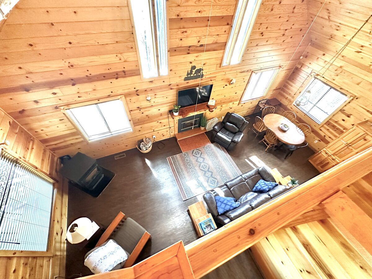 Say hello from above in the main room loft!