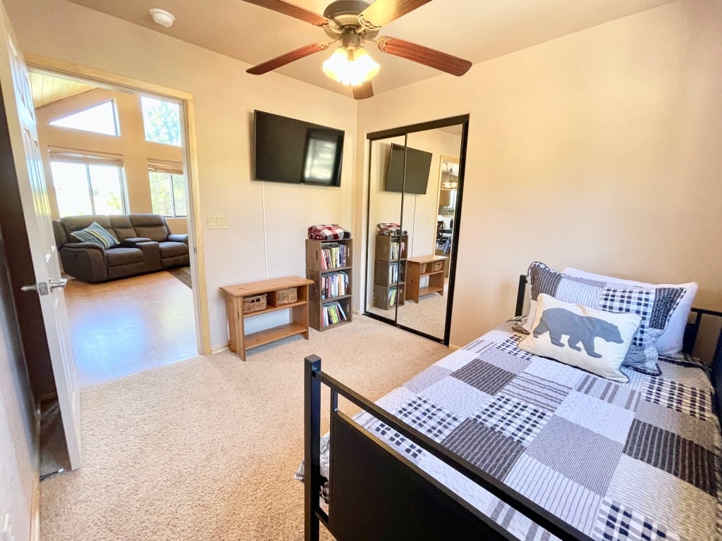 All bedrooms include a smart TV, DVD player and an assortment of DVDs.