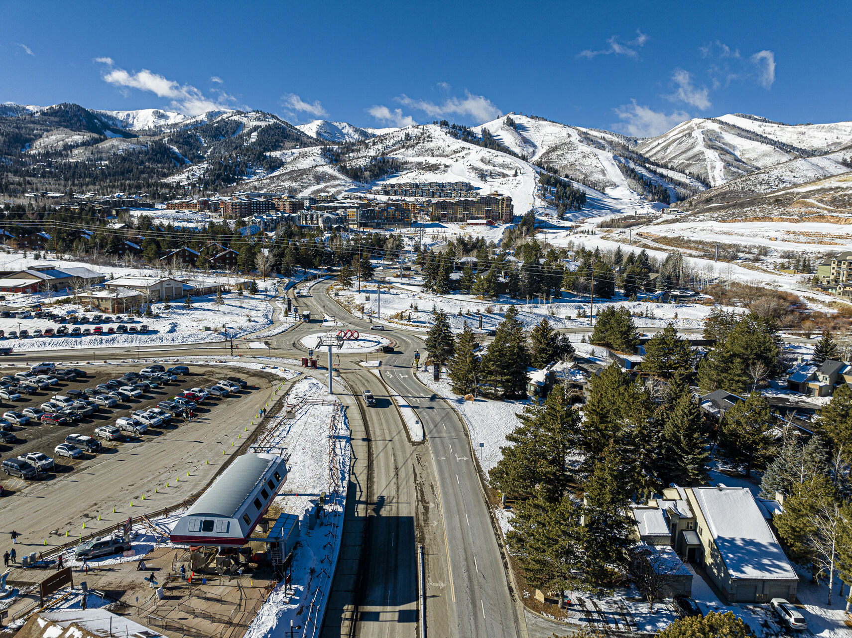 Walk to the Park City Canyons Village Cabriolet and Canyons Transit Center for free bus
