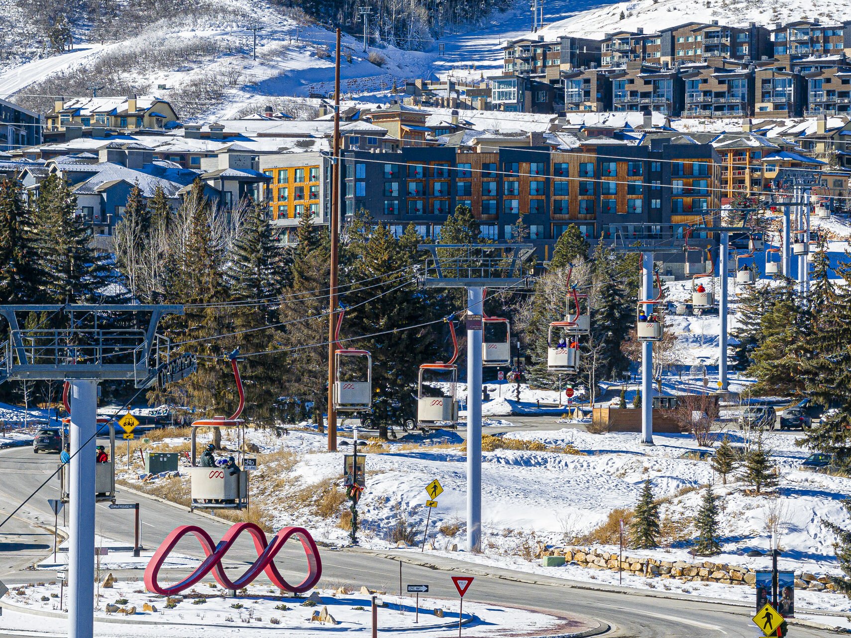 Walk to the Park City Canyons Village Cabriolet and Canyons Transit Center for free bus