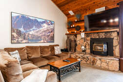 Living Room, Pellet Stove, Flatscreen TV