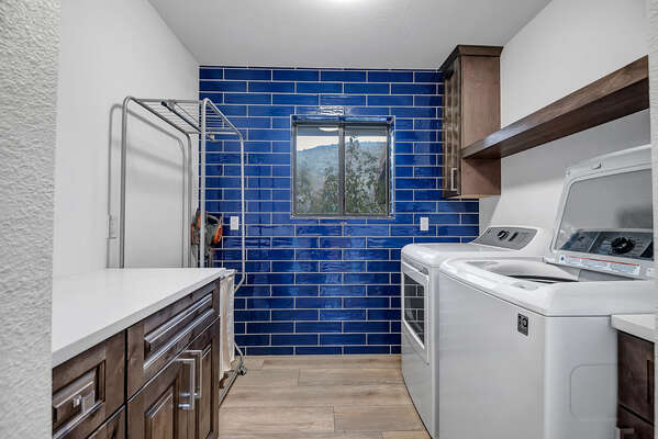 Spacious Laundry Room with Washer and Dryer