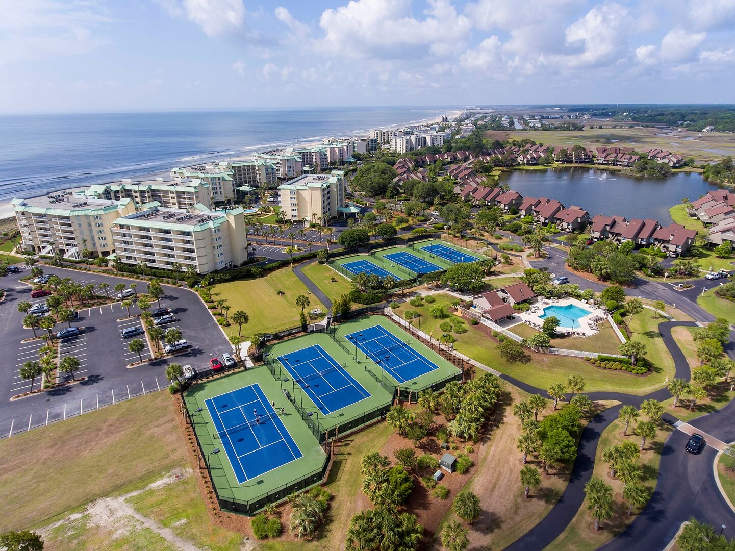 Aerial View Tennis and Pickleball Courts