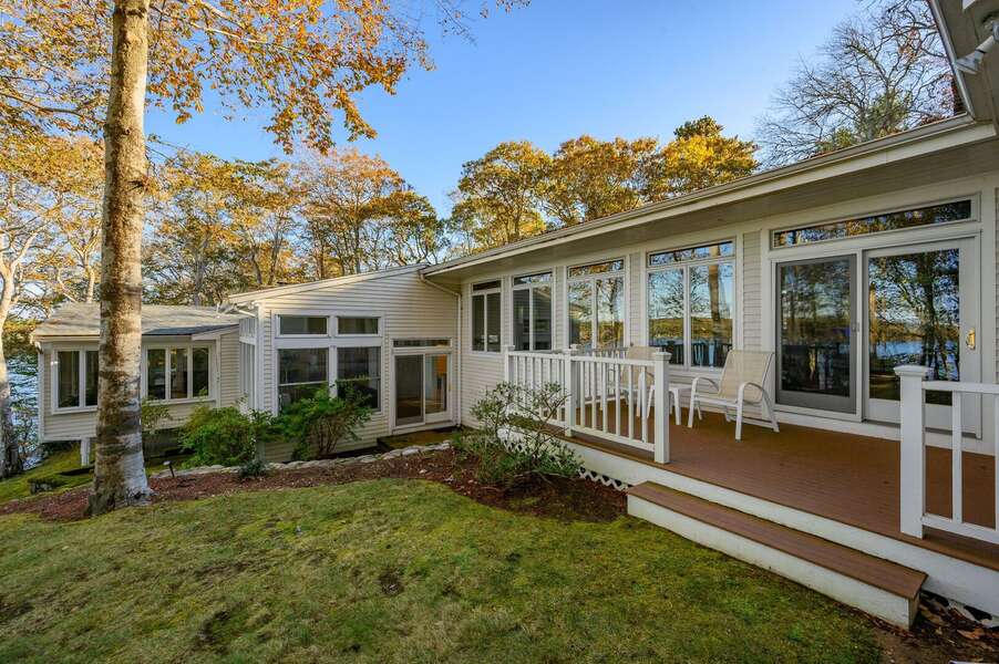 Front deck at 67 Redwood Circle Mashpee- Cape On The Lake - NEVR