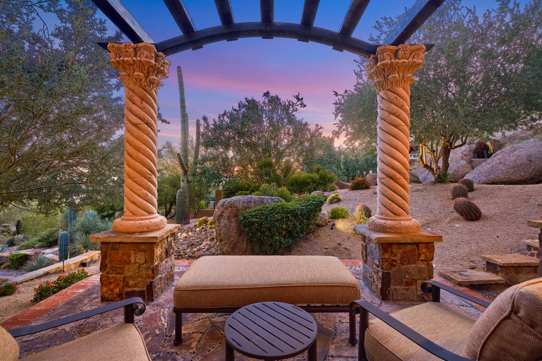 A picture perfect spot to enjoy the Sonoran desert sunrise and set.