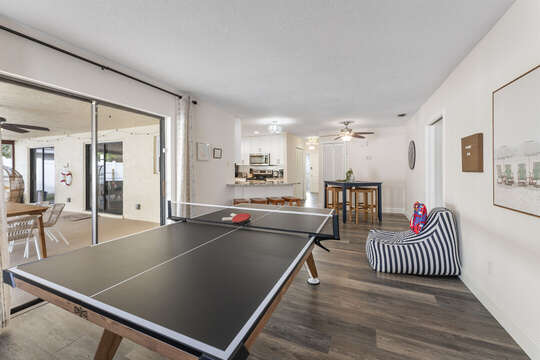 Ping Pong table and lounge area to relax