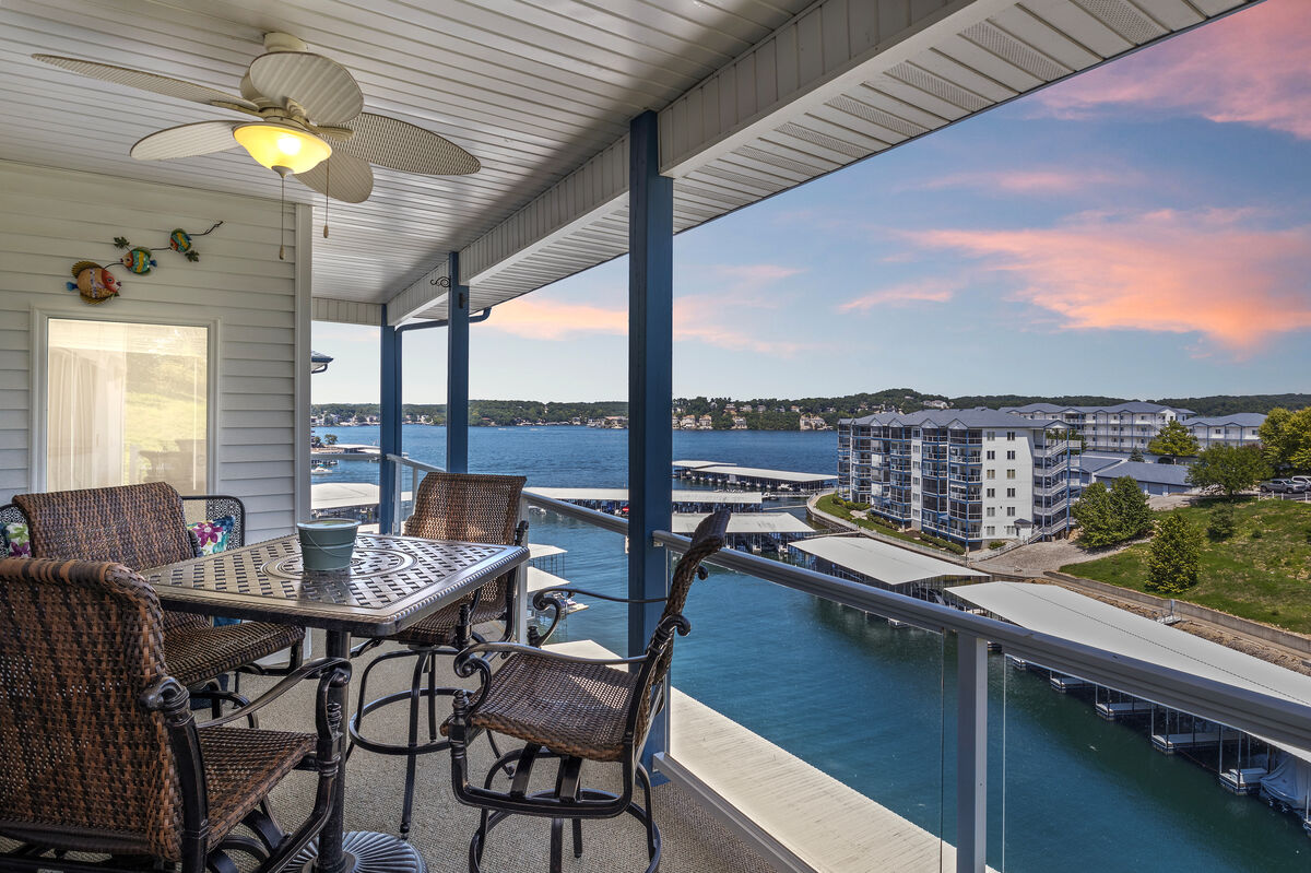 The deck offers breathtaking views any time.