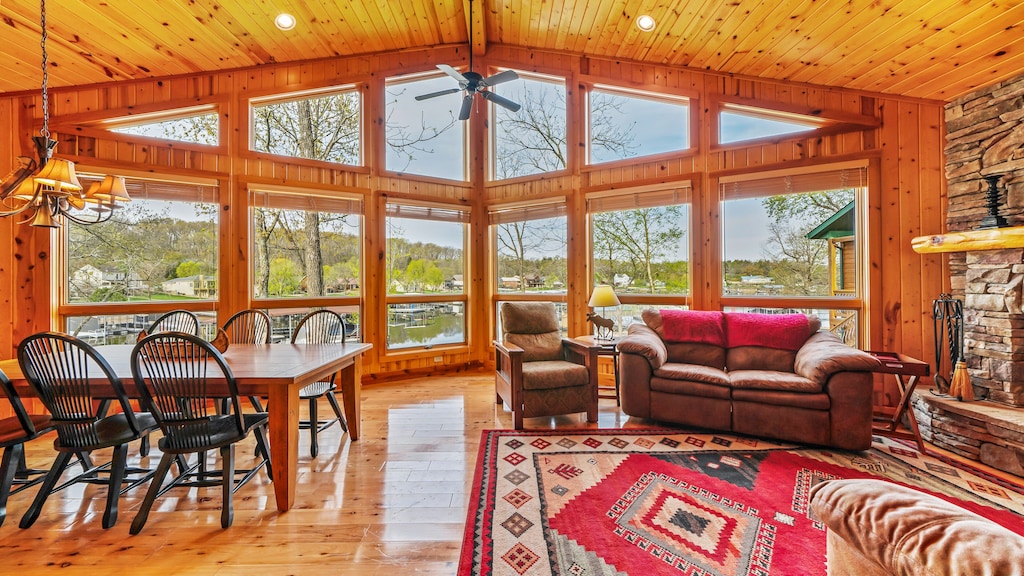 A mountain lodge feel nestled in the beautiful Mill Creek Cove