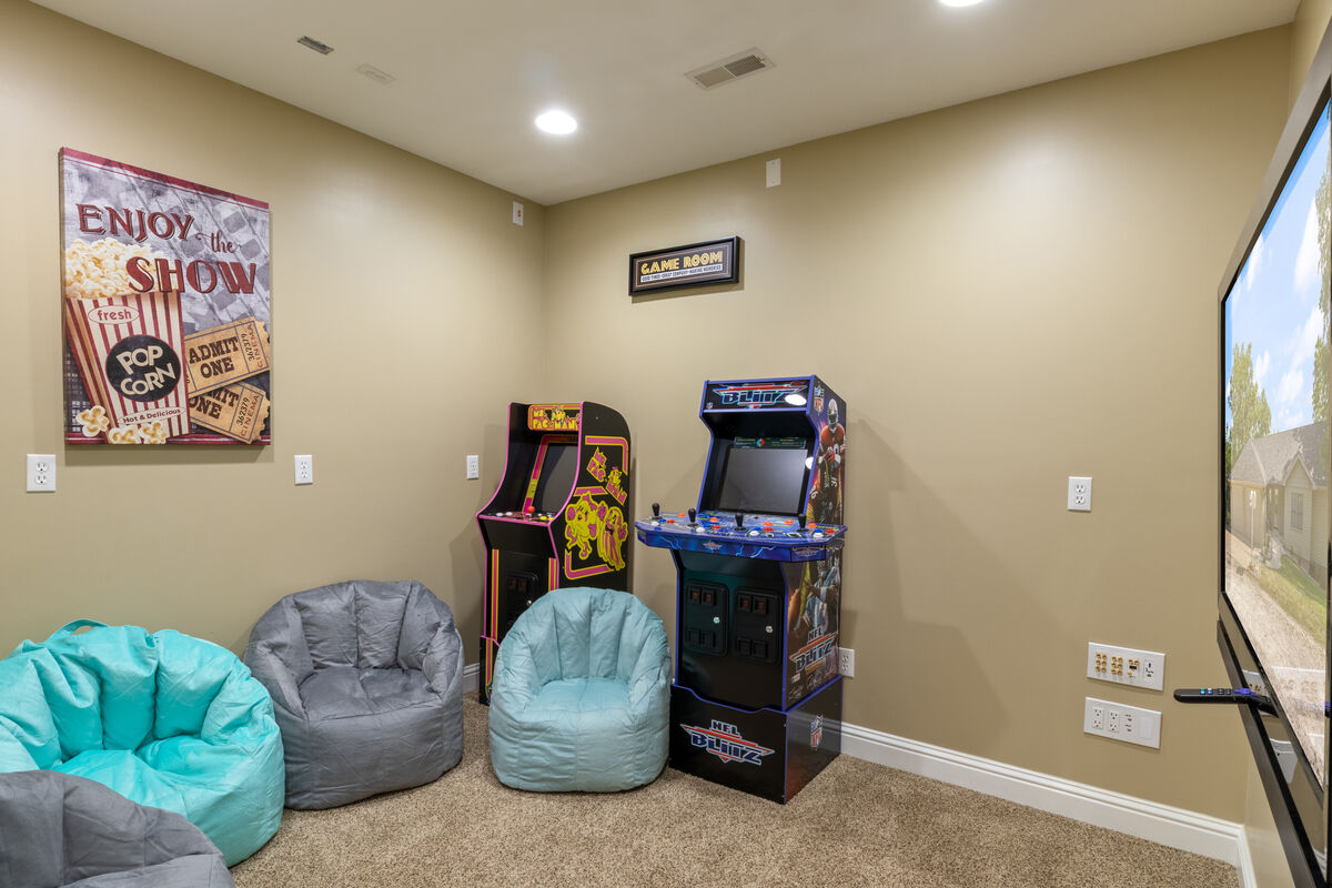 This home offers a game room to make indoor stays more fun.