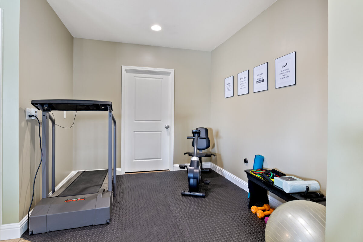 You'll never miss working out, our home offers you a private fitness area.