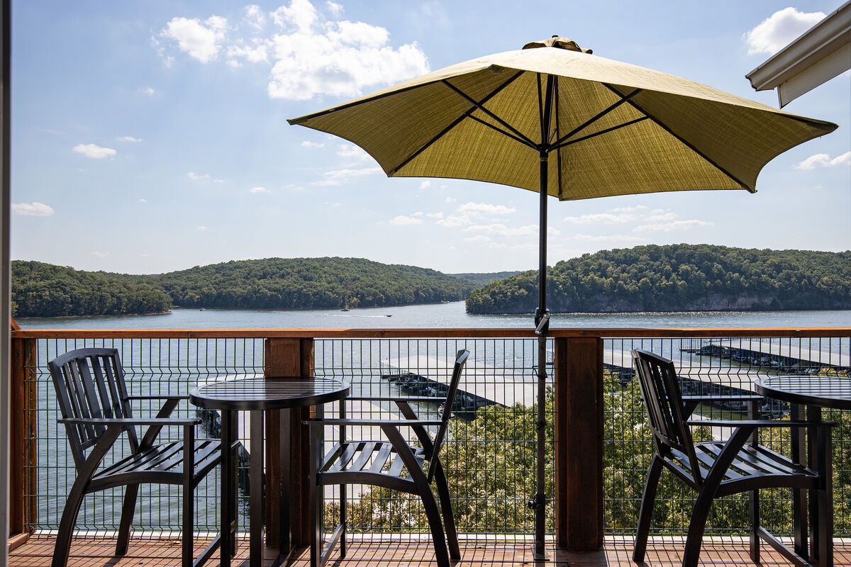 Amazing lake views from your lake front balcony.