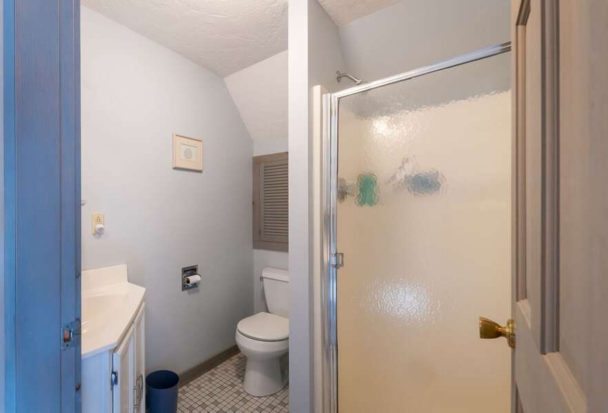 Bathroom Two - Second Floor - Shower Stall. Located at the top of the stairs.