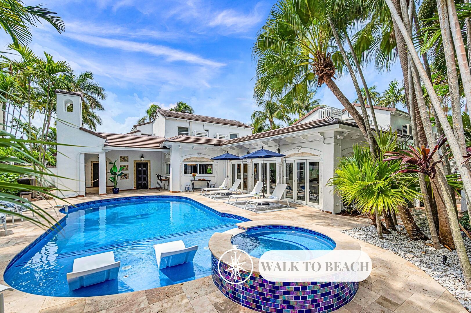 This historic Mediterranean-style coastal villa, nestled in the isles of Fort Lauderdale, is walking distance from the beach.