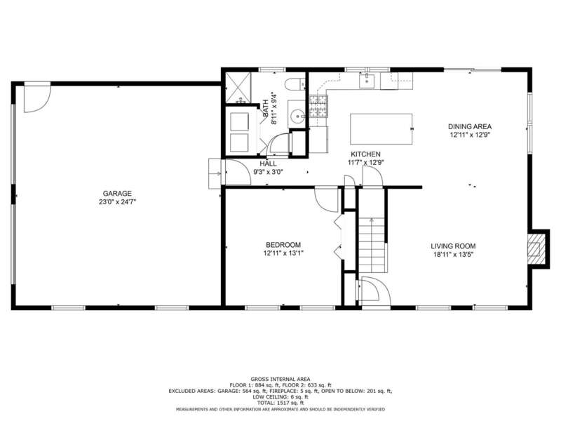 First level floorplan - 195 Long Pond Drive Harwich - Cape Cod - Cape Time - NEVR
