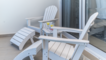 close up of the beach chairs
